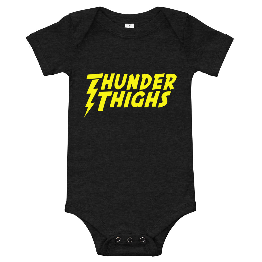 Thunder Thighs Black Onesie | Mami Says