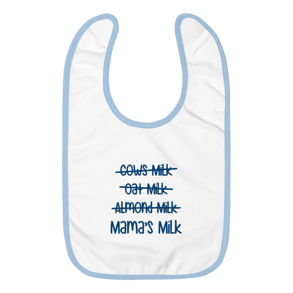 Embroidered Mama's Milk Baby Bib | Milk Baby Bib | Mami Says